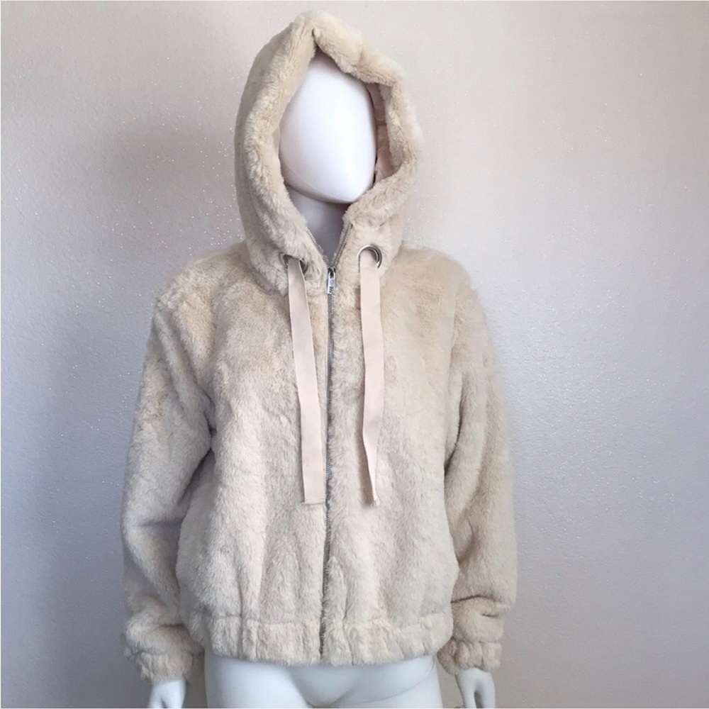 Faux fur jacket Ambiance L cozy soft faux fur hoodie jacket